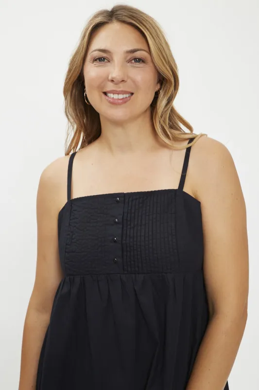 Robe Issa noir en coton