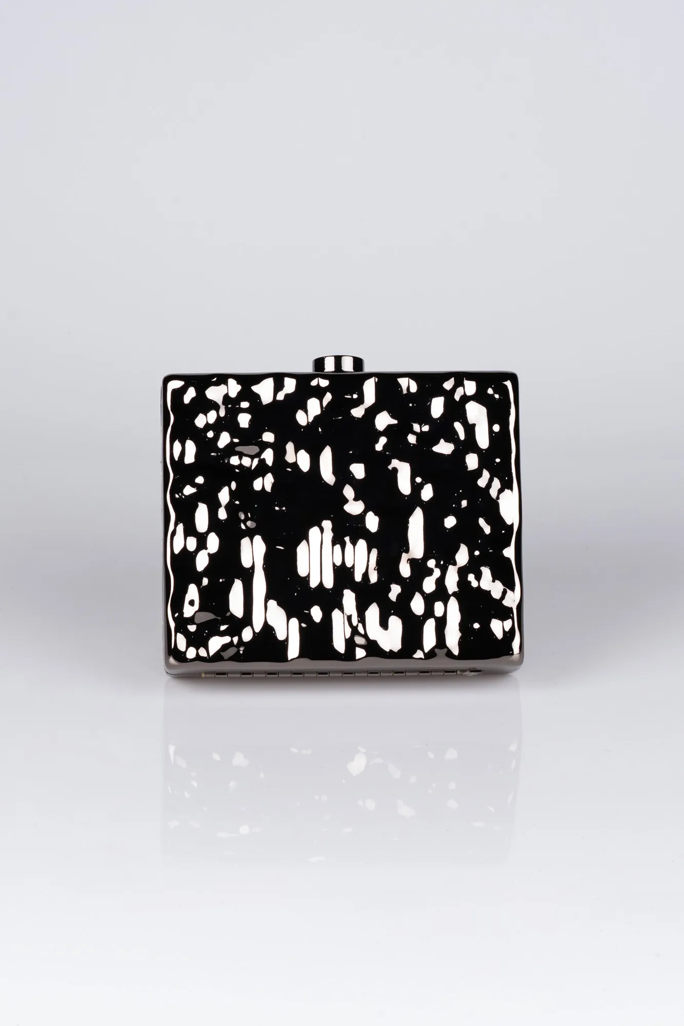 Silver Metal Box Bag V678