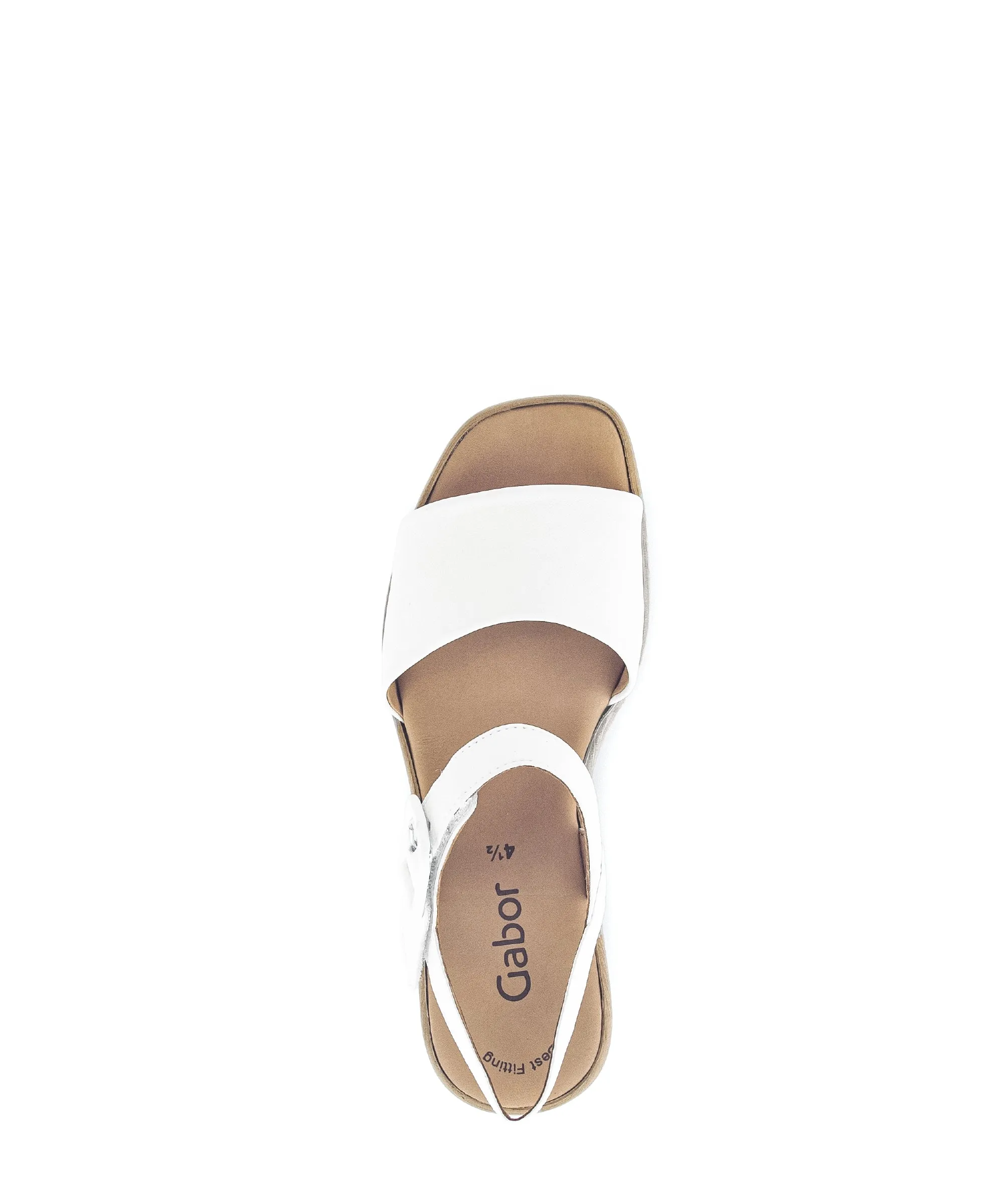 Sandales ecrus en cuir