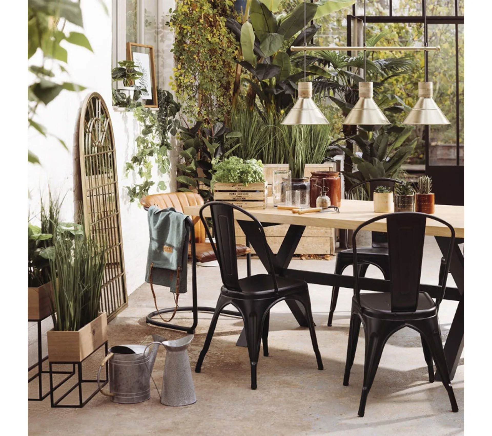 Set De 2 Jardinières En Bois Et Métal