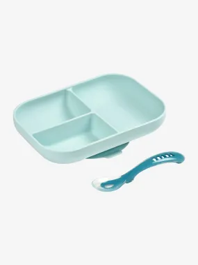 Set vaisselle 2 pièces silicone BEABA bleu - Béaba