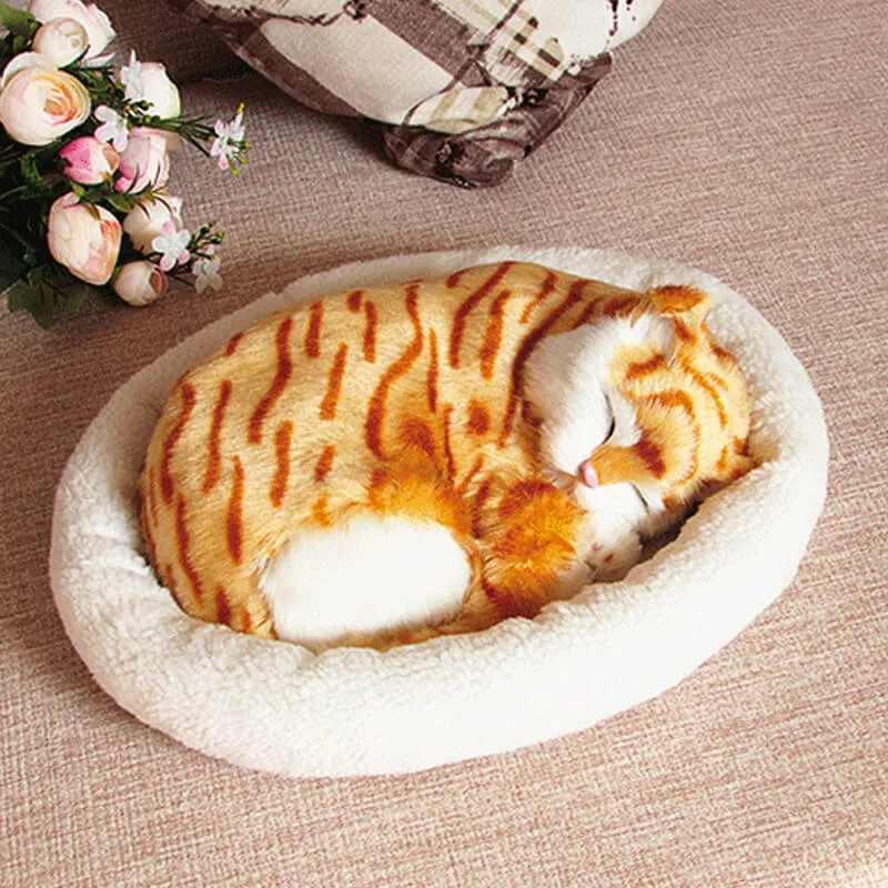 Sleeping Breathing Stuffed Cat | Love of Cat