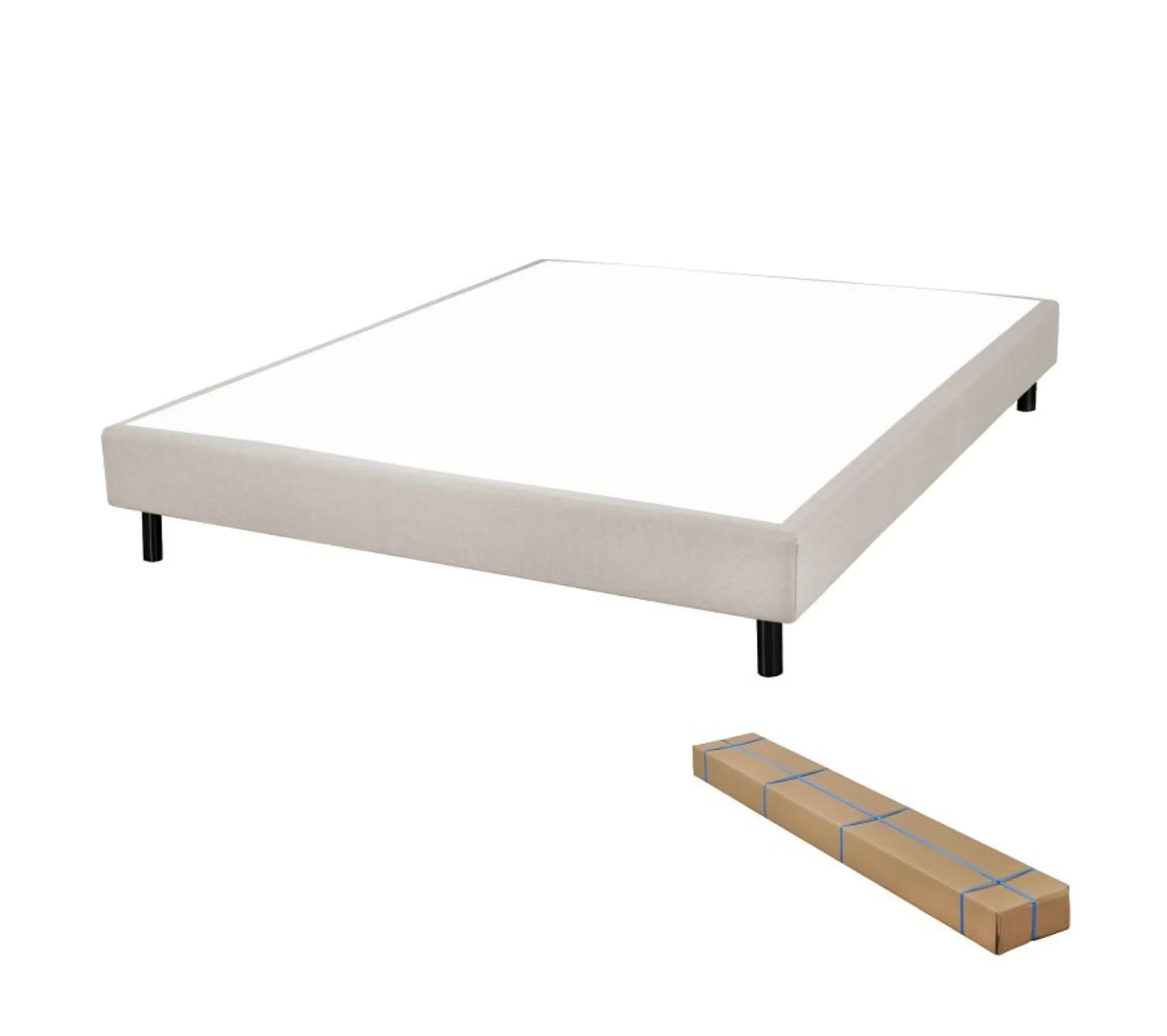 Sommier en kit 140x190 cm EBAC NEWKIT tissu lin