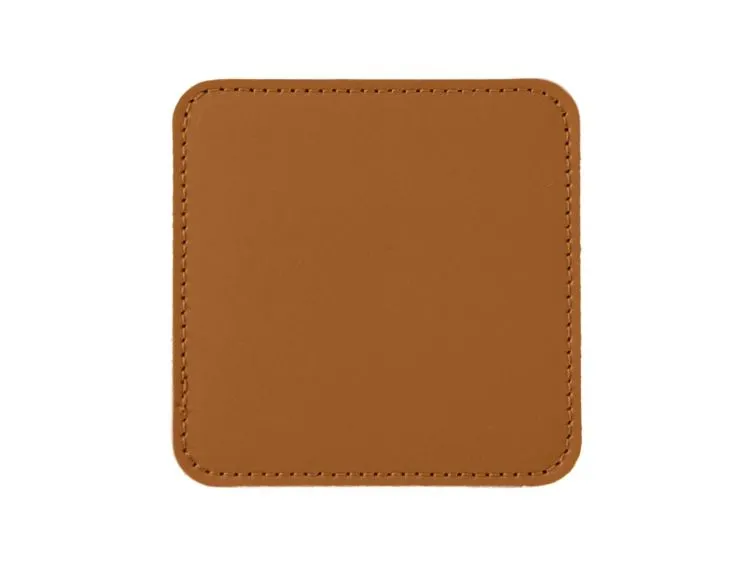 Sous-Verre carré en cuir gold, set de 6