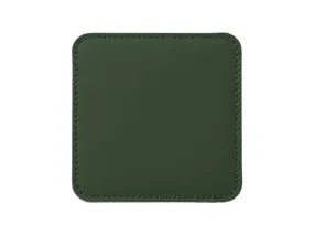 Sous-Verre carré en cuir vert anglais, set de 6