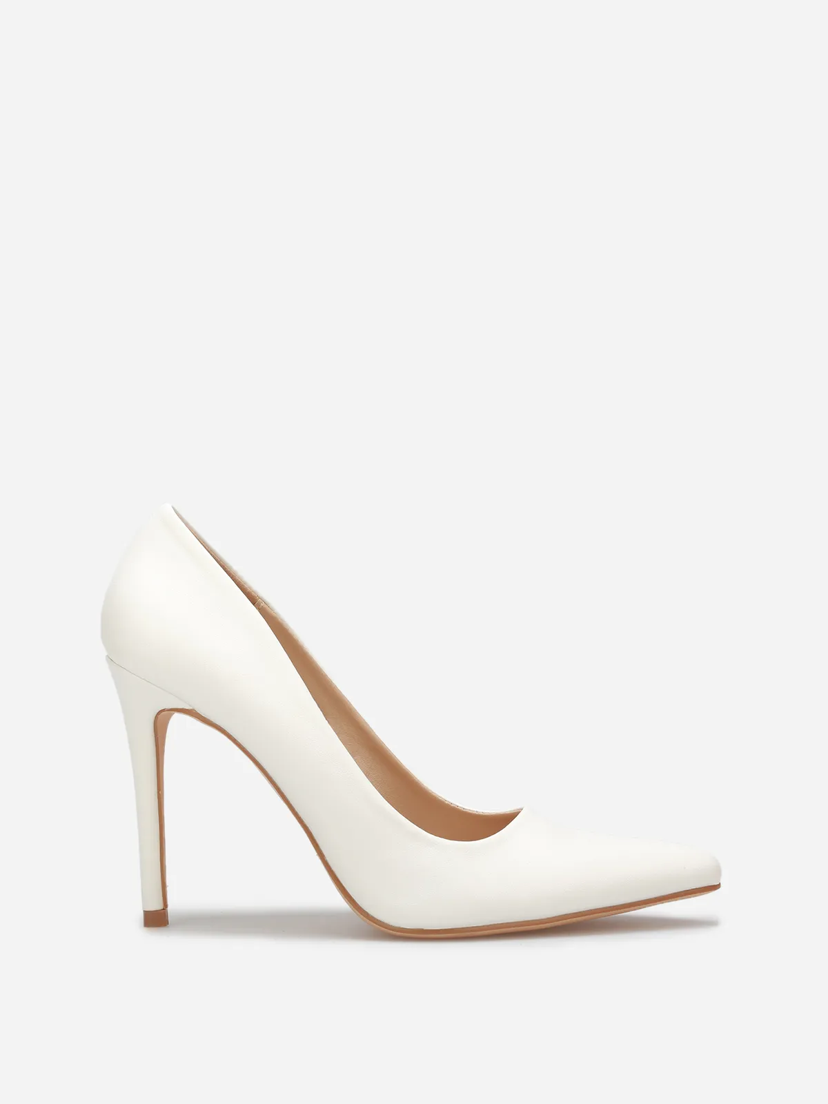 Stilettos pointus à talon aiguille- Blanc