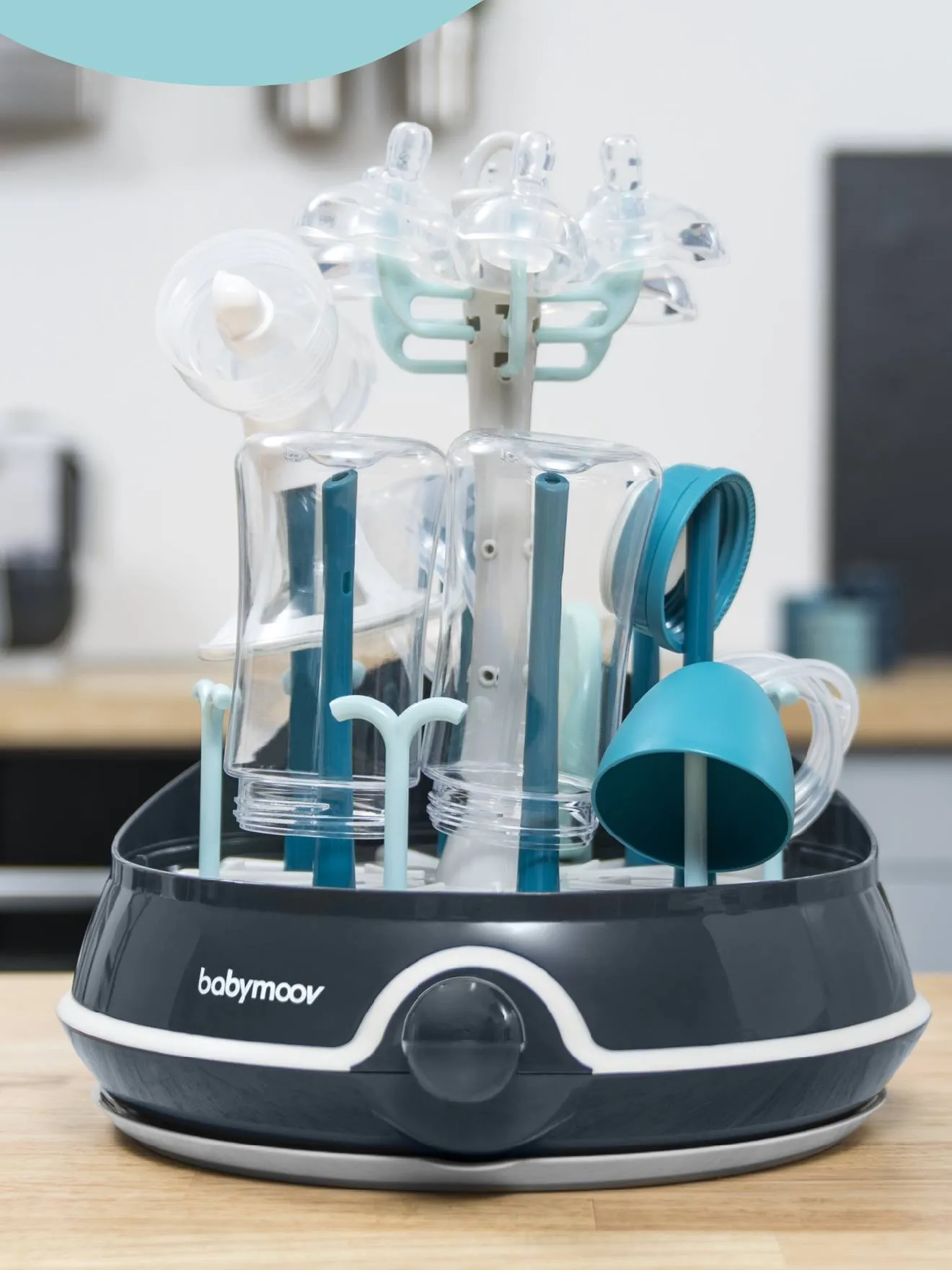 Stérilisateur électrique BABYMOOV Turbo Vapeur sans BPA bleu - Babymoov