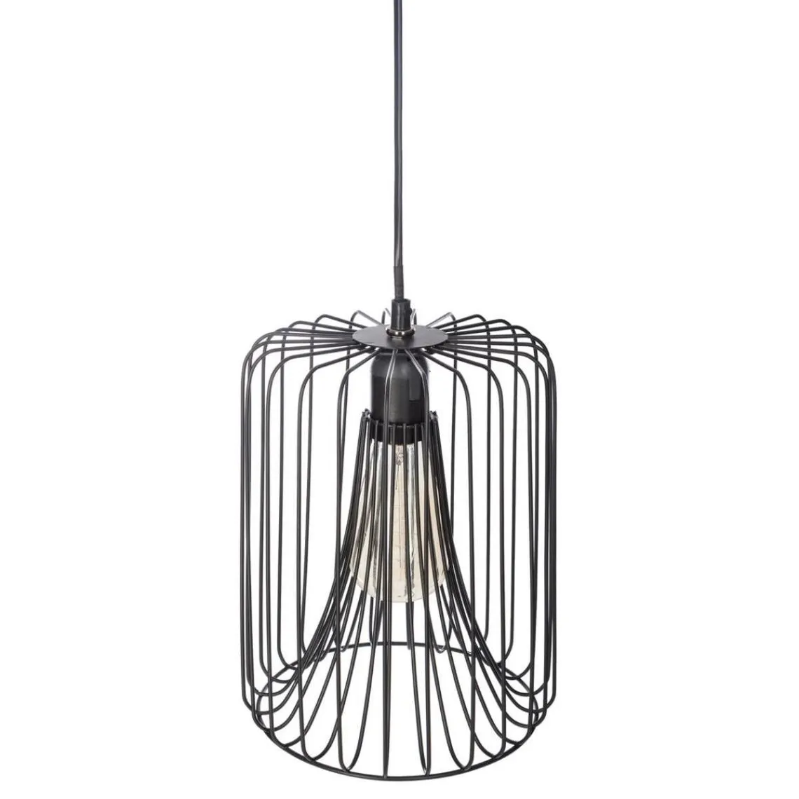 Suspension  métal fil noir D20 H25 | 3 Suisses