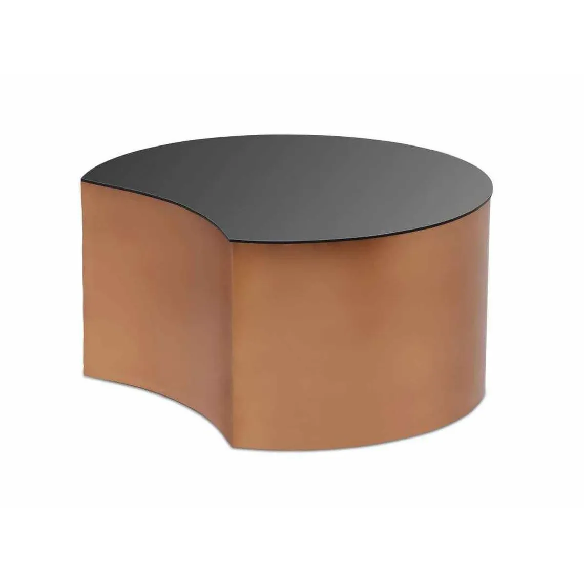 Table Basse Design En Verre Et Métal Cuivré   | 3 Suisses