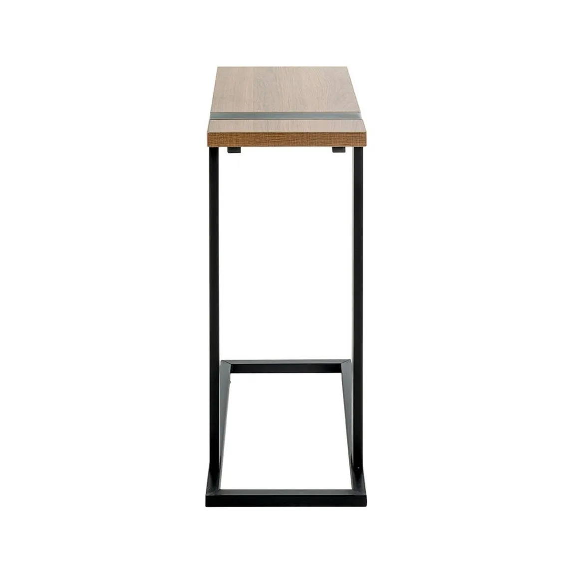 Table d'appoint finition chêne et structure en acier  | 3 Suisses