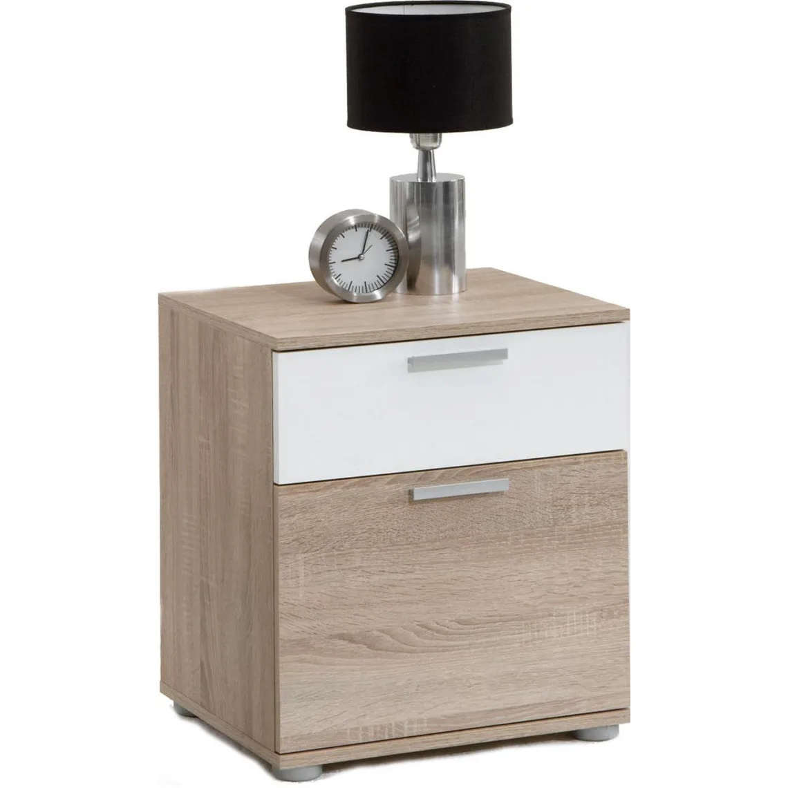 Table de chevet 1 tiroir 1 compartiment Blanc OQUET | 3 Suisses