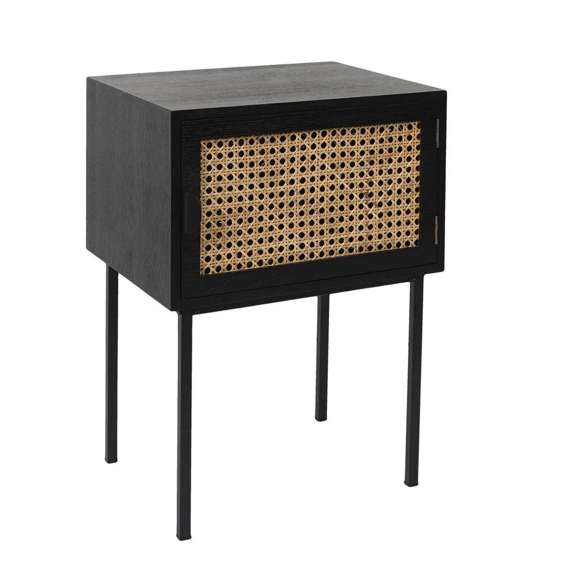 Table de Chevet CANNAGE 1 Porte Noir | 3 Suisses