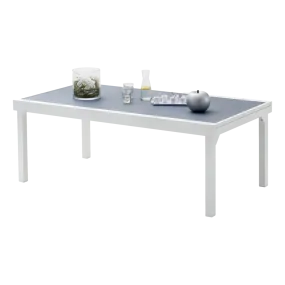 Table de jardin Modulo T 8/12 Full Verre Blanc  Wilsa Garden