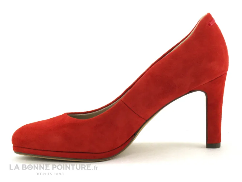 Tamaris Femme Escarpin Rouge Talon Haut Strawberry - Achat en Ligne