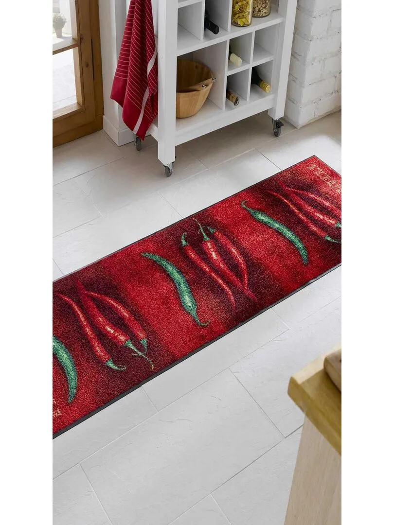 Tapis de couloir HOT CHILLI TX en polyamide doux et soyeux OEKO TEX® Fait en Europe - Rouge