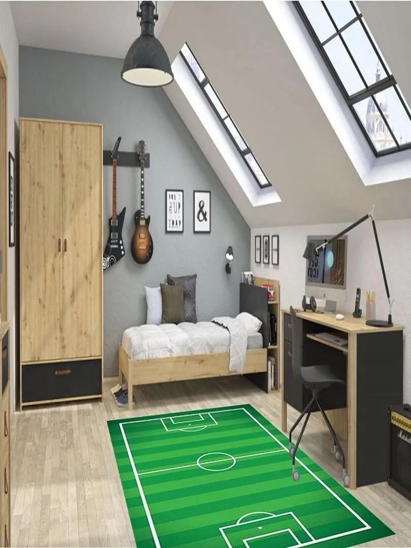 Green Soccer Rug - Green