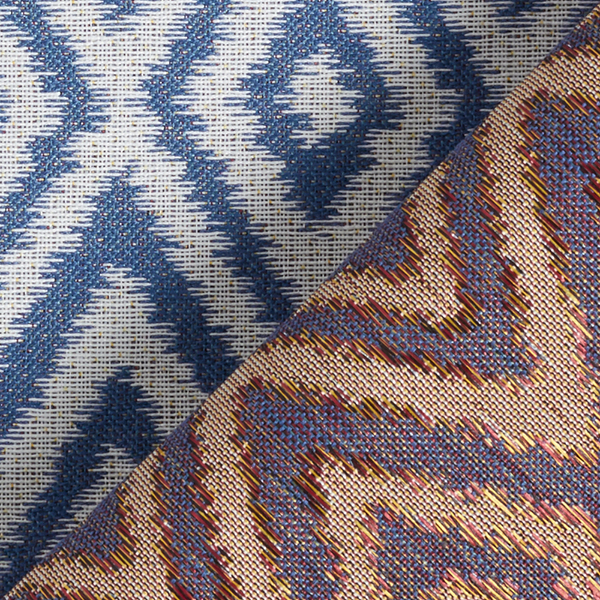 Tissu d'extérieur jacquard Ethno – bleu