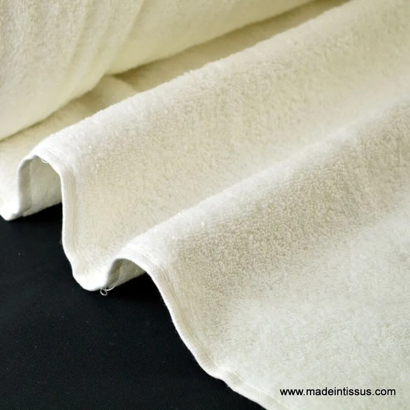 Tissu Eponge Balneo coton ecru - oeko tex