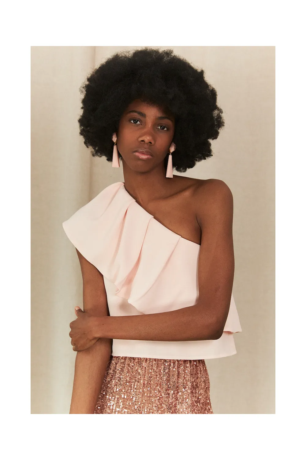 Light Pink Asymmetric Top