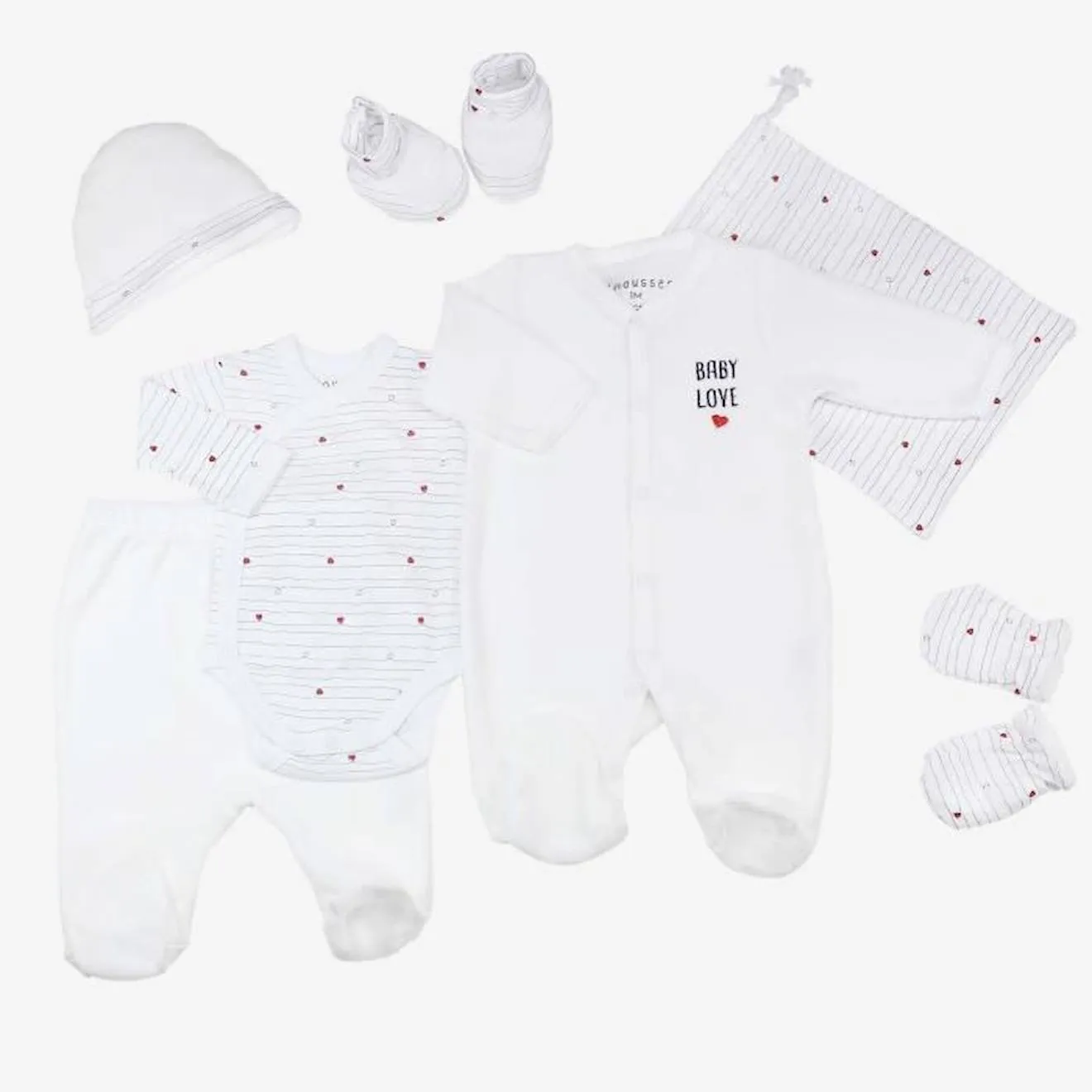Trousseau de naissance blanc - Trois Kilos Sept