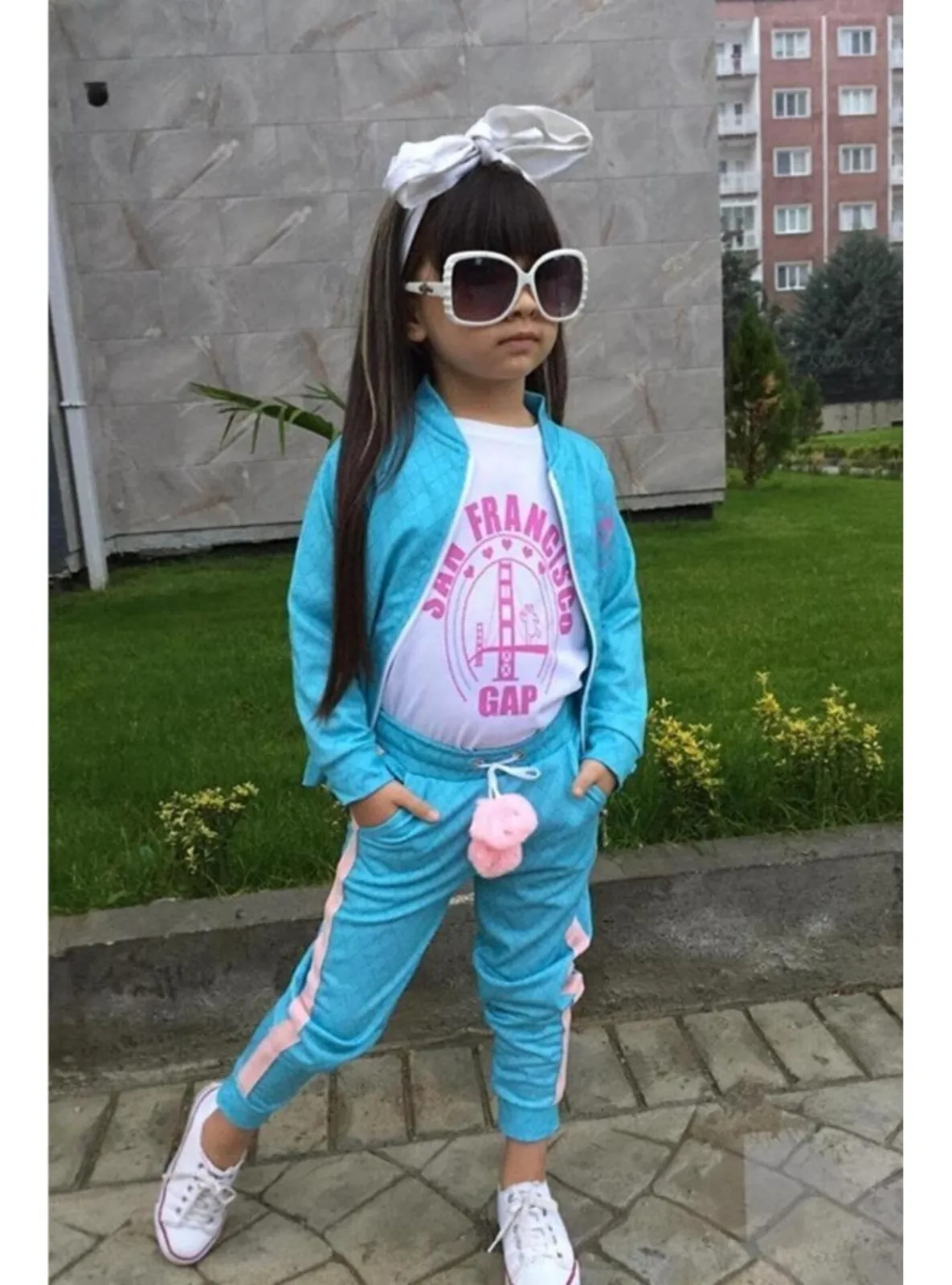 Turquoise - Girls` Sweatpants