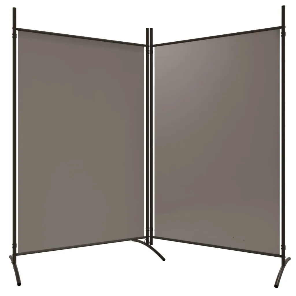 vidaXL Cloison de séparation 2 panneaux Anthracite 175x180 cm Tissu | vidaxl-fr
