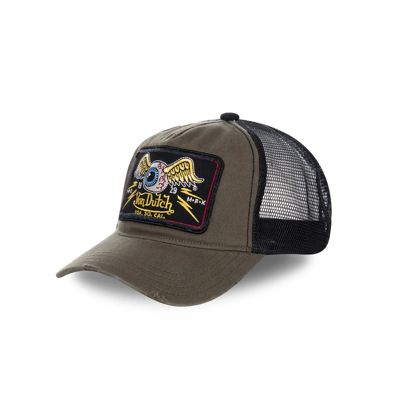 Von Dutch Flying Eye Kaki Men's Mesh Trucker Cap