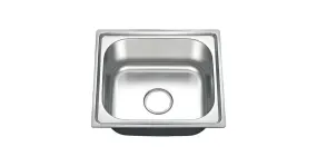 Stainless steel silver sink.